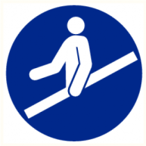 Pictogram Trapleuning gebruiken verplicht