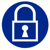 Pictogram Hangslot verplicht