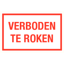 Tekstbord Verboden te roken