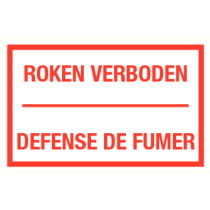 Tekstbord Roken verboden Defense de fumer