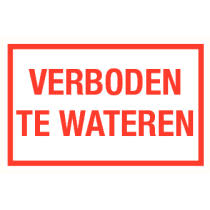 Tekstbord Verboden te wateren