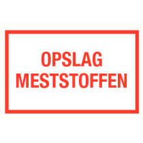 Tekstbord opslag meststoffen