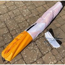 Lastent, werktent, montagetent, kleur wit/oranje, 180x180x190 cm