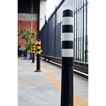 Flexibele kunststofpaal, kleur zwart, 75 cm