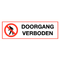 Doorgang verboden