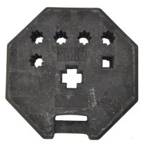 Recycle baakvoet, 1 stuks opening 40 x 40 mm en 5 stuks opening Ø 42 mm