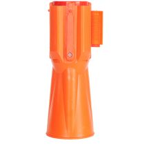 Kegeladapter met uittrekbaar geel/zwart lint (textiel)