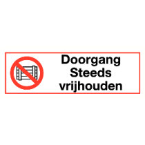 Doorgang steeds vrijhouden
