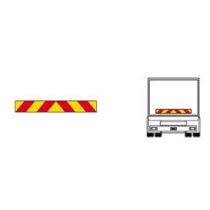 Markering vrachtwagen achterzijde diagonaal