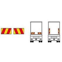Markering vrachtwagen achterzijde diagonaal