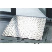 Oprijdrempel aluminium, afmeting 80 x 80 cm