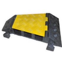 Hoekstuk Links voor kabeldrempel rubber met plastic klep 30 x 50 x 7 cm