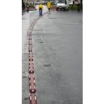 Rijbaangeleider rood 120 x 15 x 4,5 cm