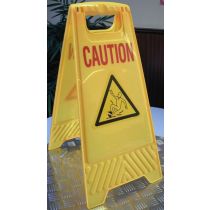 Waarschuwingsbord geel (met tekst/pictogram)