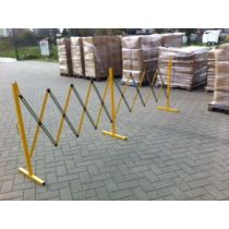 Schaarhek staal, uittrekbaar tot circa 4 meter, kleur geel/zwart