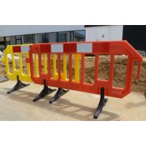 Afzethek kunststof HDPE 200 x 100 cm, kleur oranje