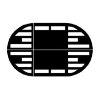Gumatec® verkeersdrempel zone 50 km, 264 cm lang