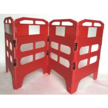 Inklapbaar afzethek HDPE, 300 x 100 cm, kleur rood