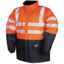 Sioen 4303 Carmaux jas fluor oranje/marineblauw