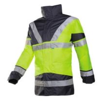Sioen 209A Skollfield 4-in-1 parka fluor geel/marineblauw