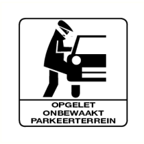 Opgelet onbewaakt parkeerterrein