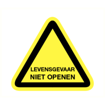 Levensgevaar niet openen