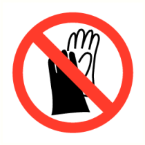 Handschoenen verboden