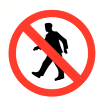 Verboden voor voetgangers