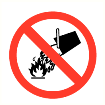 Verboden te blussen met water