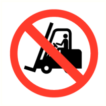 Verboden voor vorkheftrucks