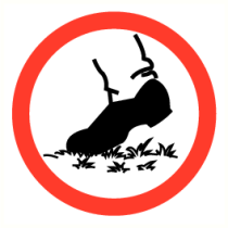 Verboden gras te betreden