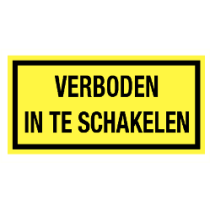 Verboden in te schakelen