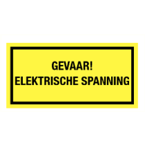 Gevaar! Electrische spanning
