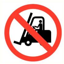 Pictogram Verboden voor transportmiddelen