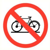 Pictogram Fietsen verboden