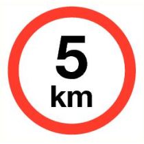 Pictogram Maximum snelheid 5 km