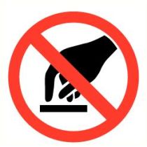 Pictogram Niet aanraken