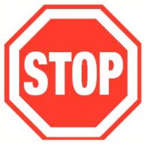 Pictogram Stoppen verplicht