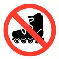 Pictogram Rollerskates verboden