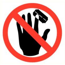 Pictogram Opgepast snijden