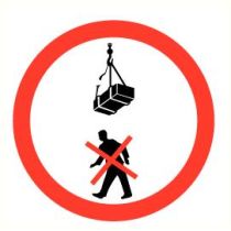 Pictogram Verboden onder last door te lopen