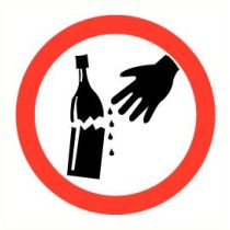 Pictogram Opgepast glas