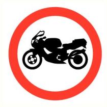 Pictogram Verboden voor motorfietsen