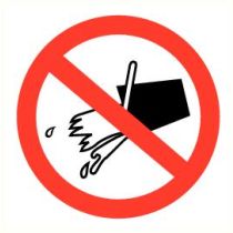 Pictogram Verboden met water te blussen