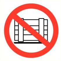 Pictogram Verboden hier lading te plaatsen