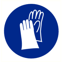 Veiligheidshandschoenen verplicht