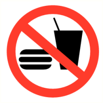Verbod voor eten en drinken