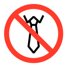 Stropdassen verboden