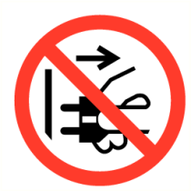 Stekker verwijderen verboden