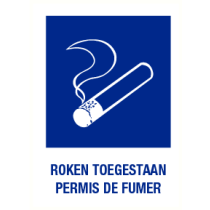 Roken toegestaan NL/FR